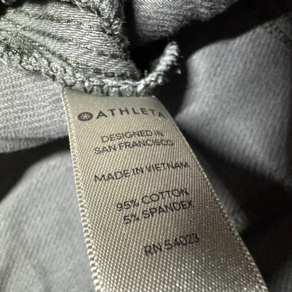 ATHLETA Pants Jogger Zipper Ankle Moto Style Size 0 Gray Drawstring - Picture 4 of 9